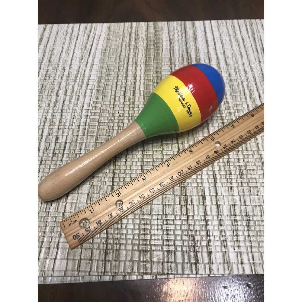 Melissa and Doug 8" Wooden Maraca Baby Kids Musical Instruments Sensory Toys - Picture 4 of 5